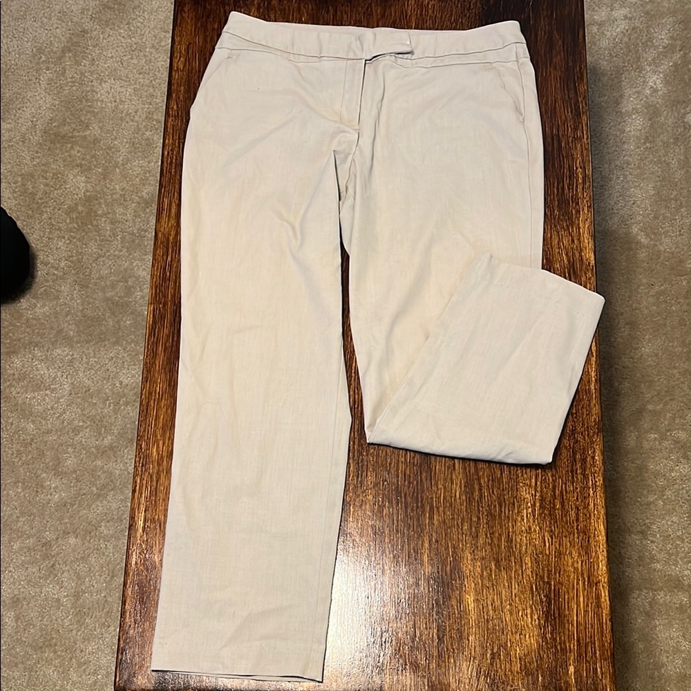 Worthington Petite Modern Fit Khaki Trousers